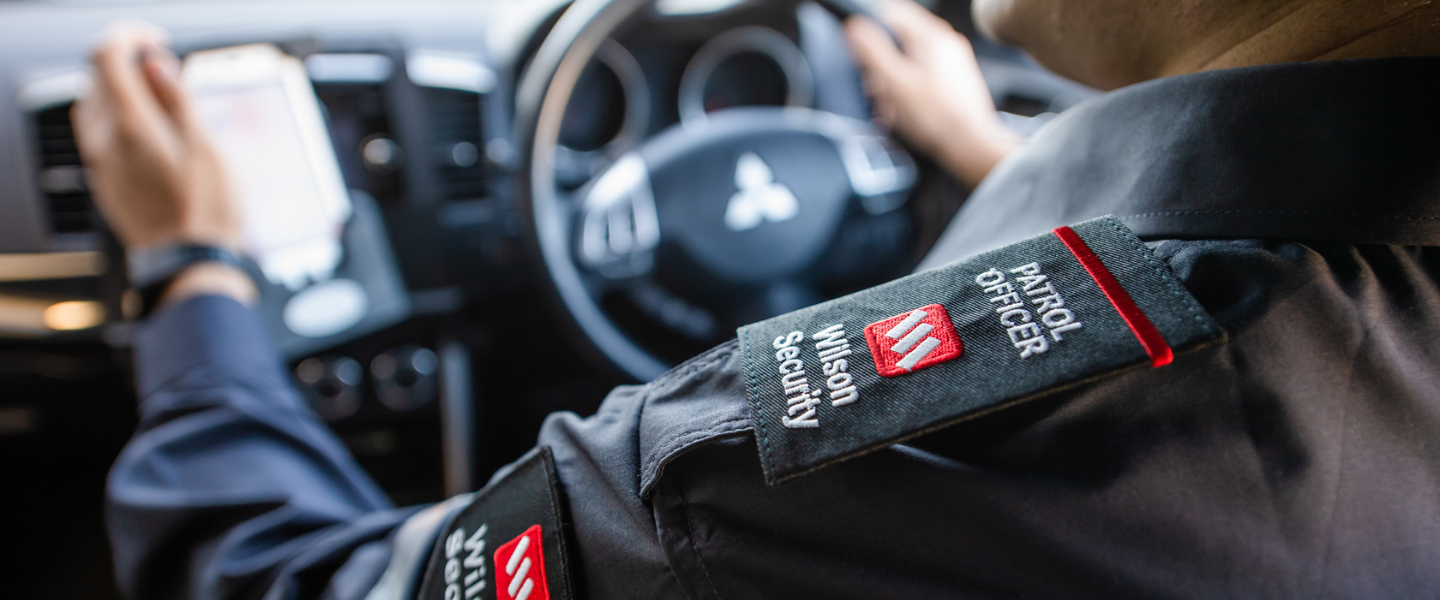 petrol offier in a security vehicle